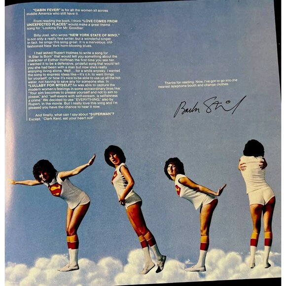 Superman Barbra Streisand Columbia 1977 Vinyl LP JC 34830 With Lyrics/Poster - Picture 8 of 14